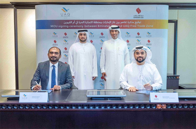 Emirates Gas signs MoU with UAQ Free Trade Zone...